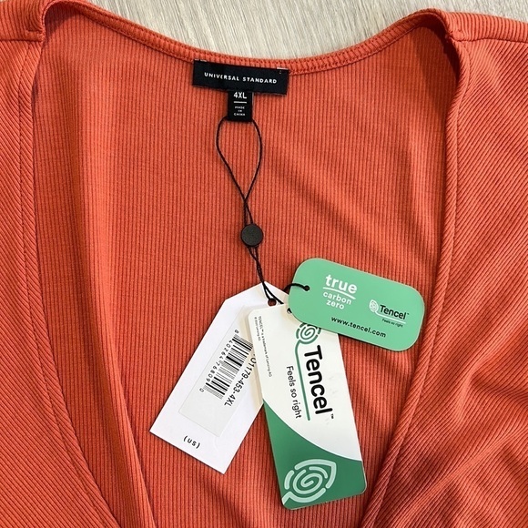 nwt // universal standard ribbed faux wrap top - Picture 6 of 7